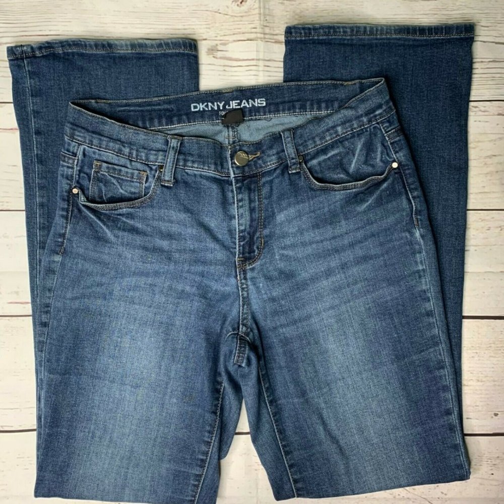 DKNY Womens Blue Denim Soho Boot Jeans Size 04